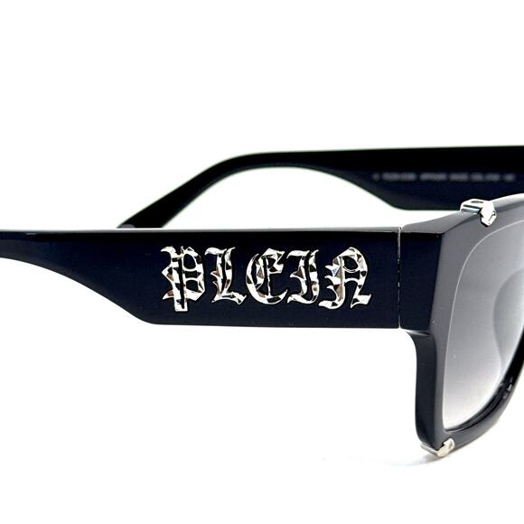 New, PHILIPP PLEIN Sunglasses Plein Icon SPP042W Col.0700 Authentic - Picture 5 of 12